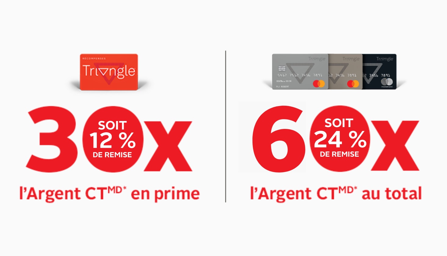 DÉPENSEZ 200 $+*, OBTENEZ UNE PRIME DE 30X L’ARGENT CTMD*