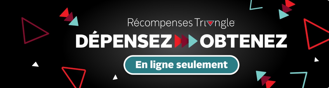 OBTENEZ UNE PRIME DE 30 $ EN ARGENT CTMD^ LORSQUE VOUS DÉPENSEZ 200 $ OU PLUS^ Du 8 au 9 juillet. En ligne seulement. 