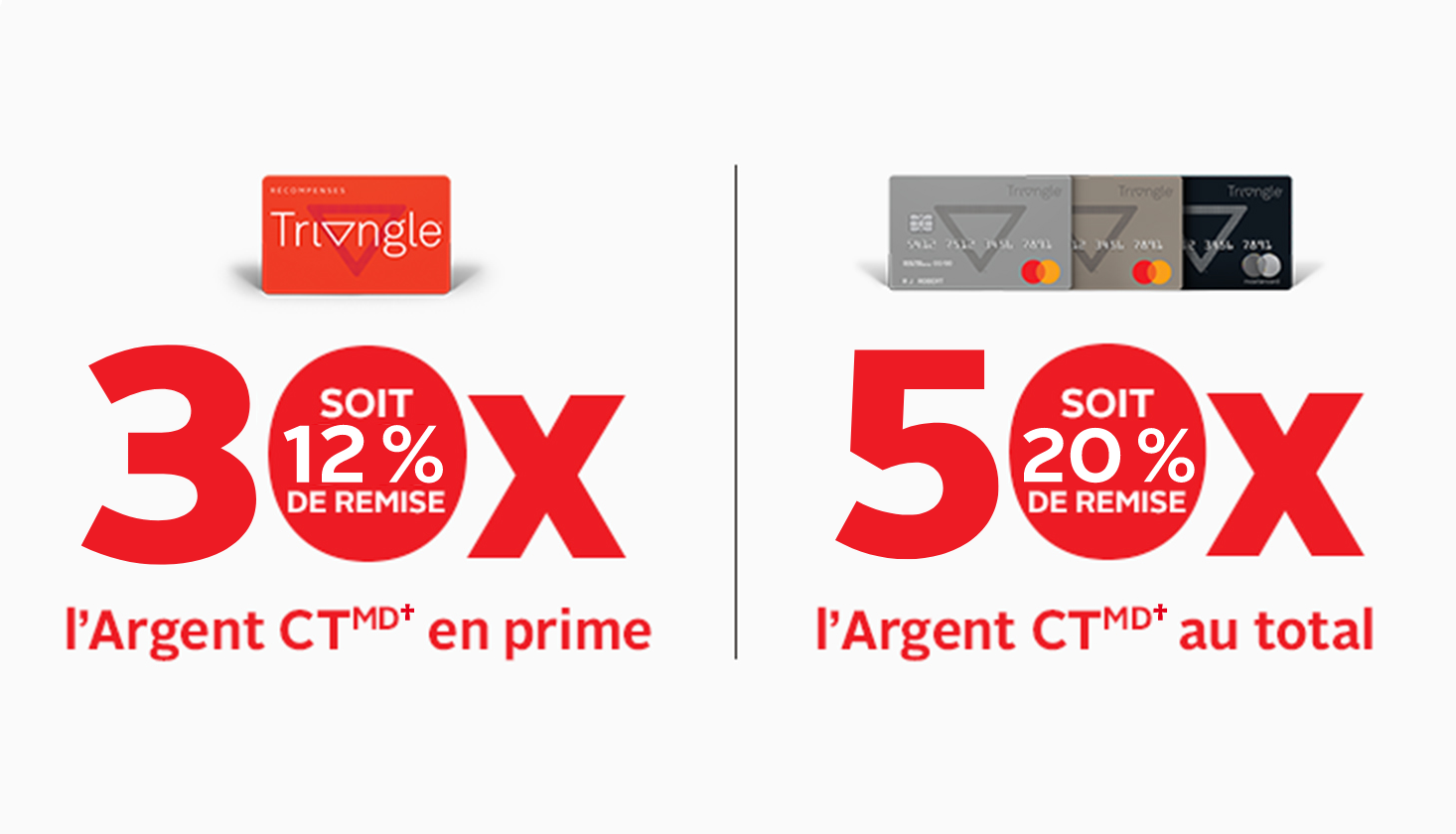 DÉPENSEZ 200 $+*, OBTENEZ UNE PRIME DE 30X L’ARGENT CTMD*